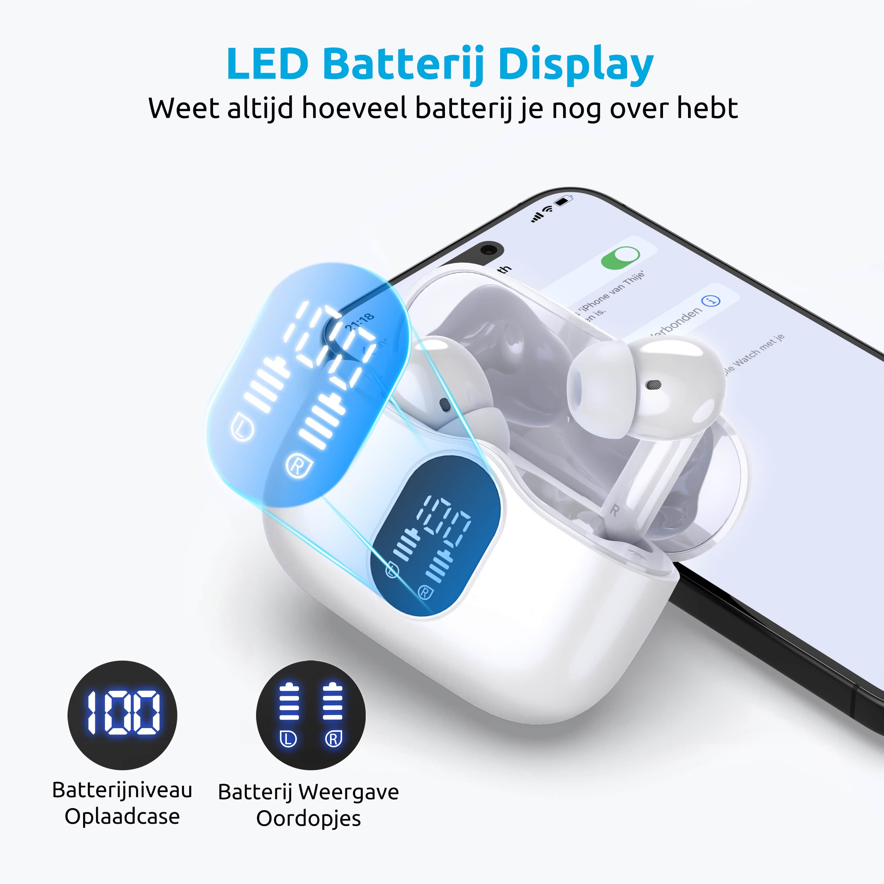 led scherm oplaadcase